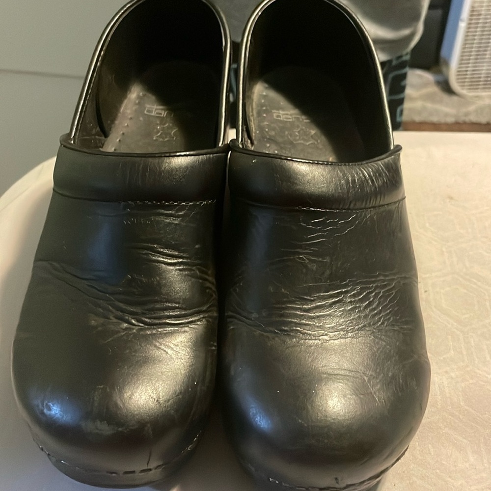 Used black Dansko clogs